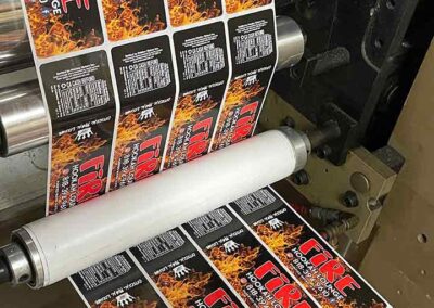 Fire Hookah Lounge printing labels by Bowen Printing